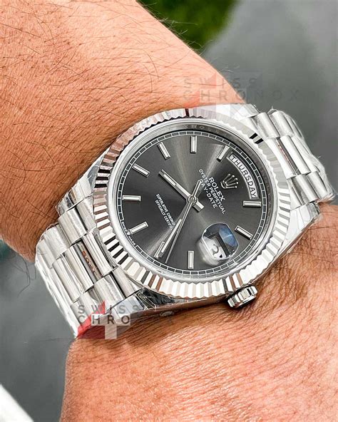 rolex day date 40 slate dial|rolex day date 40 president.